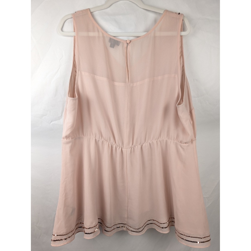Torrid Y2K Sequin Babydoll Tank Size 2 2X Pink‎ Embellished Romantic Festival - Picture 8 of 9